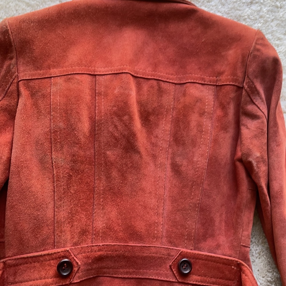Vintage Orange Leather Coat - Picture 14 of 16